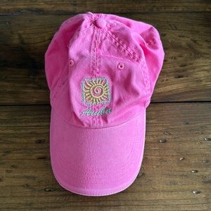 Pink Aruba Hat with gold & silver embroidery